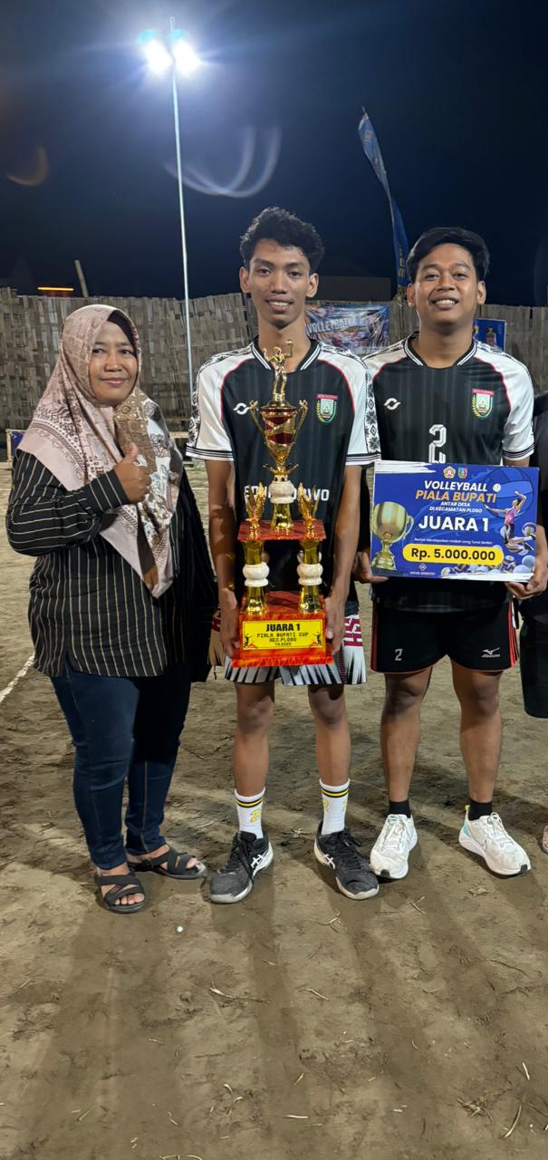 Tim Bola Voli Desa Kedungdowo Raih Juara 1 Turnamen Piala Bupati Cup Kecamatan Ploso 2025